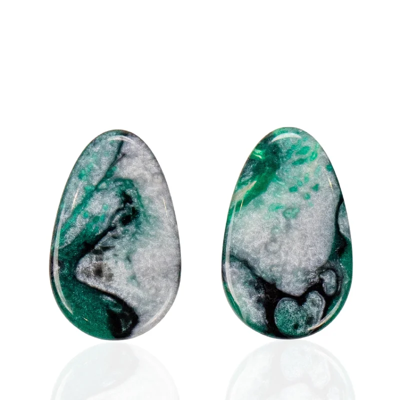 Earrings With Fun Shine-Marisol Teardrop Earrings - Emerald