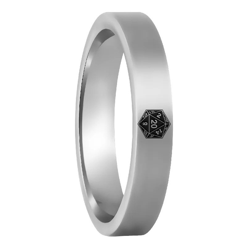 Rings For Refined Edges-D20 Tungsten Women's Wedding Band