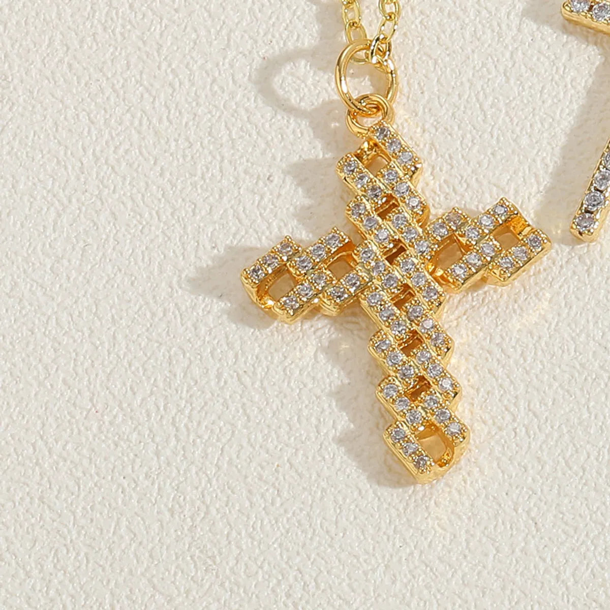 Hollow Zircon Cross