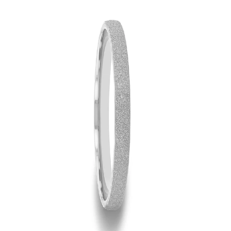 Rings For Muted Radiance-Sandblasted Tungsten Women's Wedding Band