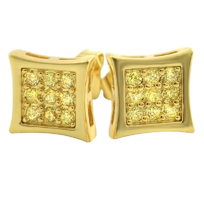 Best Snap Earrings-Kite Small Lemonade CZ Micro Pave Earrings