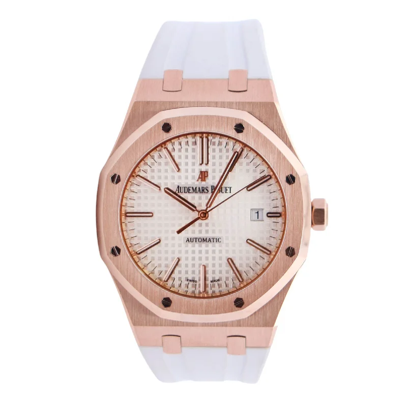 Watches For Snow Shine-Watches For Snowy Days-Audemars Piguet Royal Oak 41mm White Dial Watch Ref# 15400OR.OO.D088CR.01