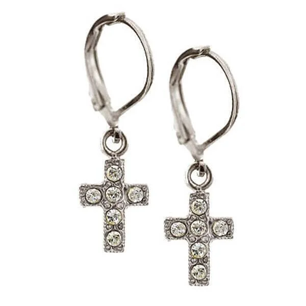 posh Earrings For Keepsakes-1928 Jewelry Crystal Ab Cross Drop Earrings