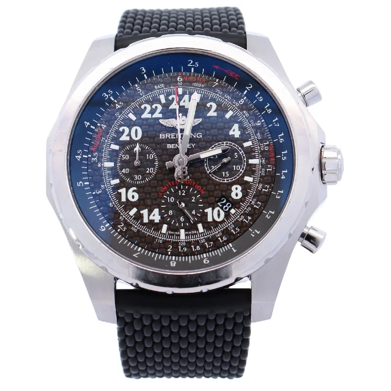 Watches For Hike Trails-Watches For Outdoor Fun-Breitling Bentley 49mm Carbon Dial Watch Ref# AB0220