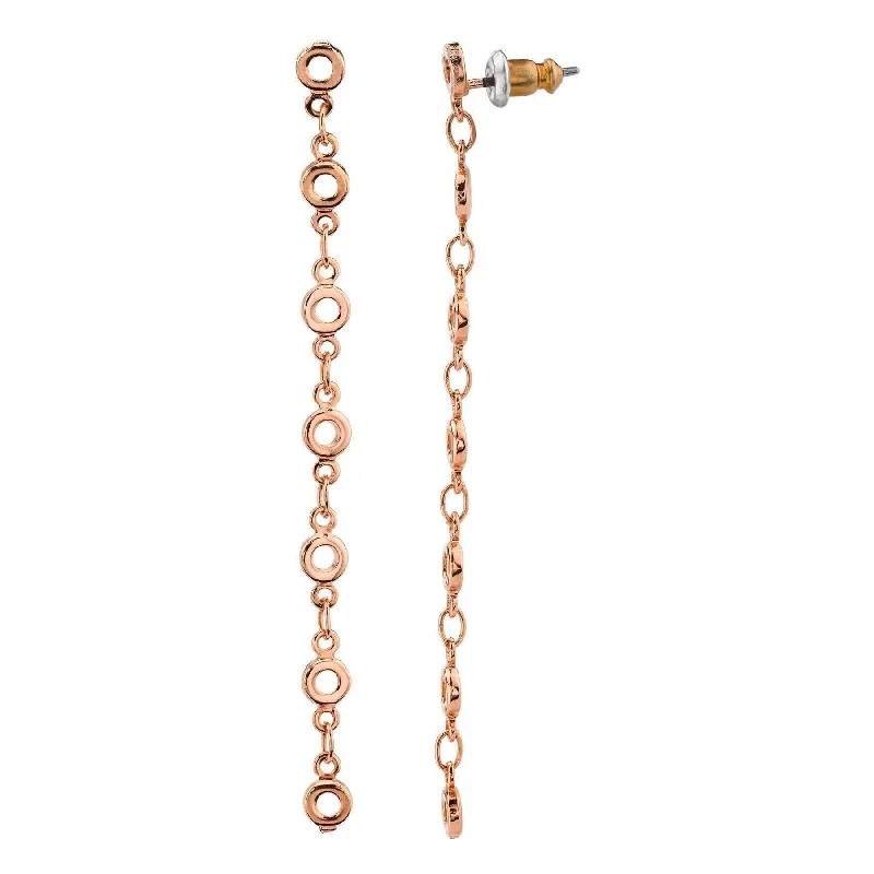 Earrings For Dry Glow-1928 Jewelry Round Link Linear Chain Earrings