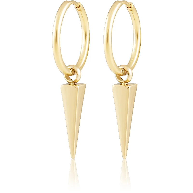 Low Beam Earrings-Aria Spike Hoops