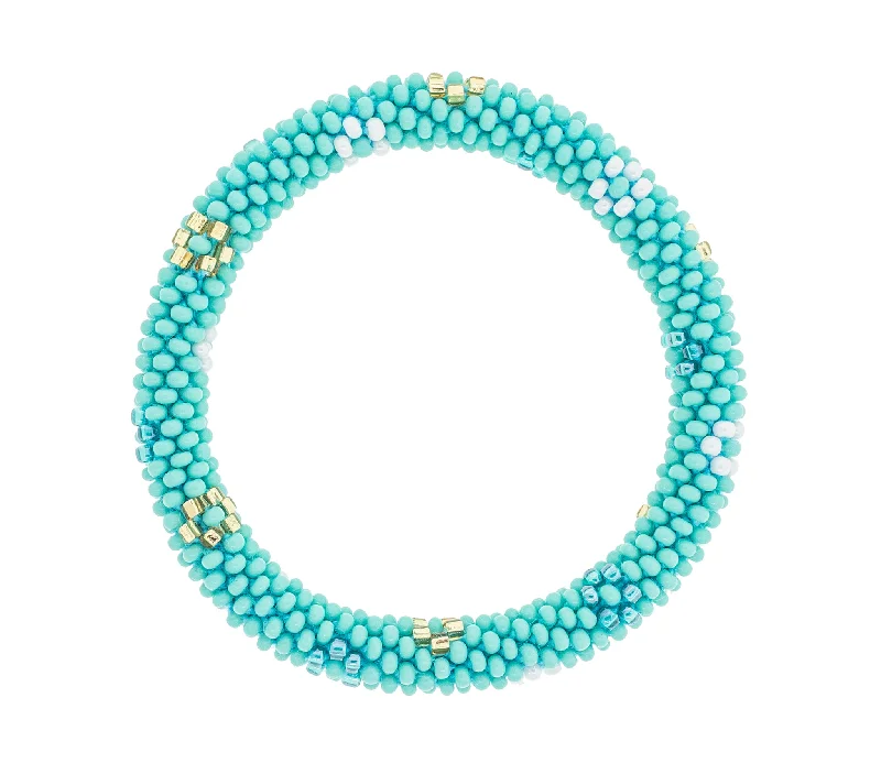 Bracelets For Lasting Grace-Rollies® (Kids) <br> Aquamarine Flower