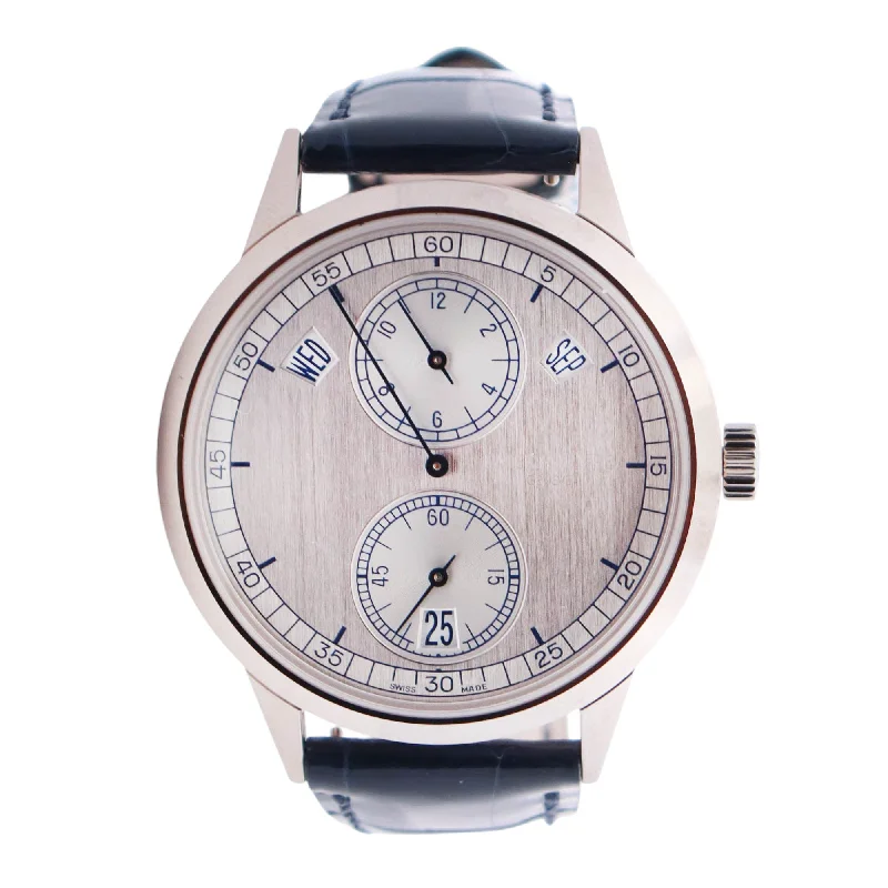 Watches For Bare Glow-Watches For Thin Sleeves-Patek Philippe Calatrava 40.5mm Silver Dial Watch Ref# 5235G-001