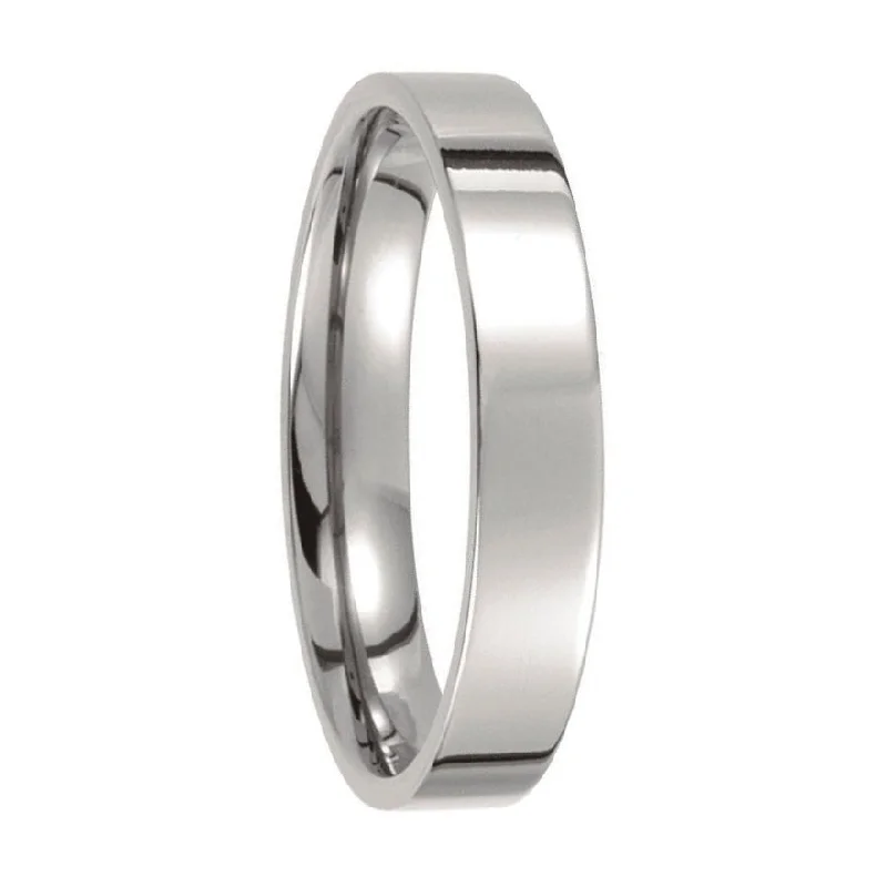 Rings For Curvy Palms-Titanium Women's Wedding Band