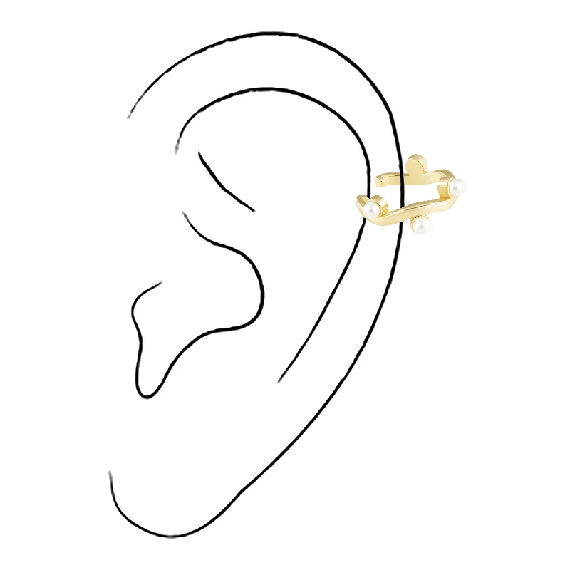 Earrings For Full Locks-Kailani Pearl Ear Cuff