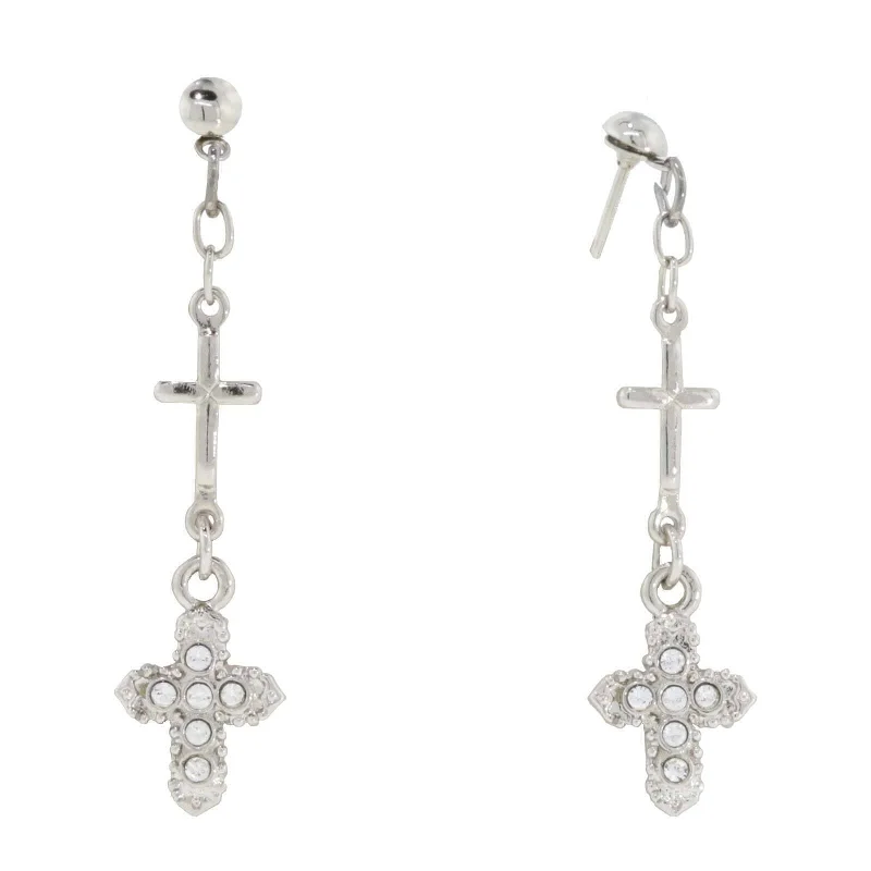 Earrings Deal Guide-1928 Jewelry Multi Cross Crystal Drop Earrings