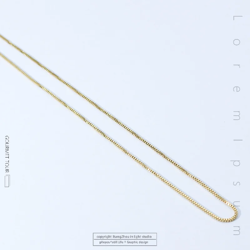 Titanium Steel Gold 1.2 Box Chain (40 5)