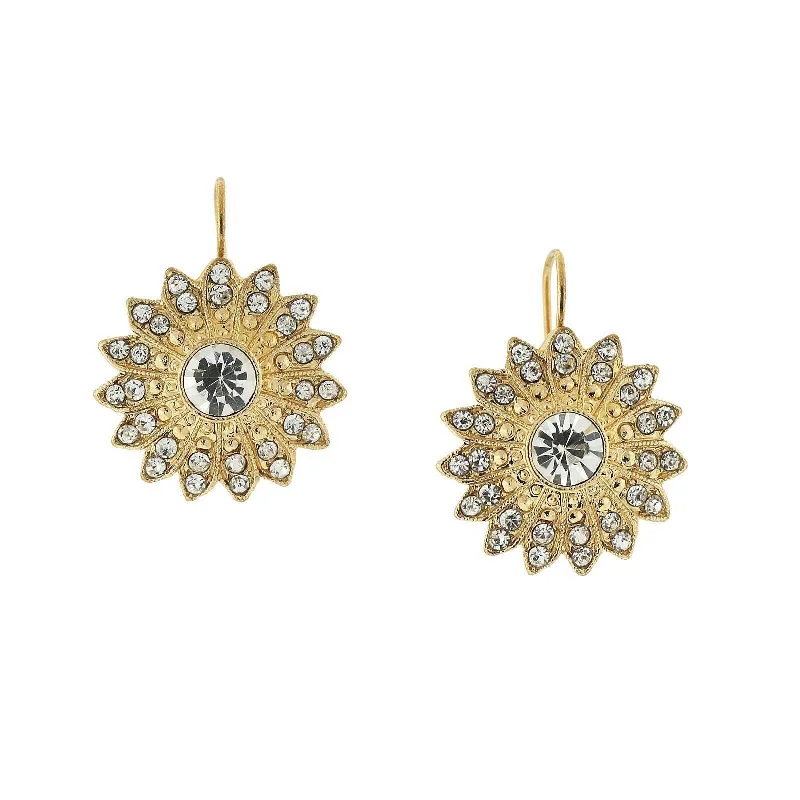 Earrings Edge Guide-1928 Jewelry Crystal Sunburst Drop Earrings