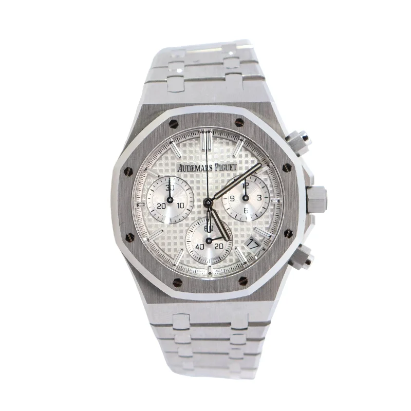 Watches With Sharp Edges-Watches With Clean Lines-Audemars Piguet Royal Oak 41mm White Dial Watch Ref# 26240ST.OO.1320ST.07