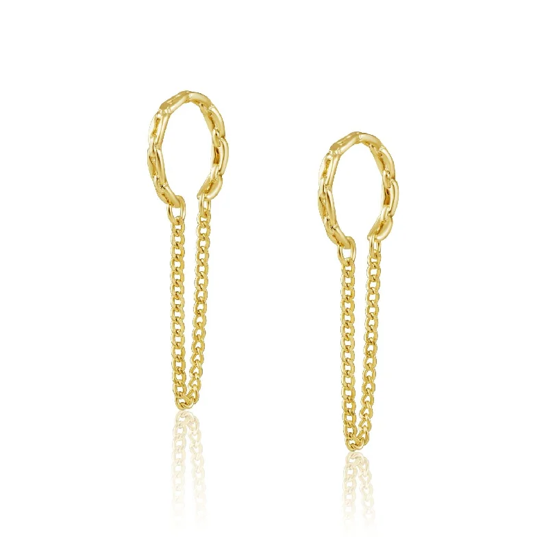 Earrings For Huge Fun-Emma Chain Ear Cuff