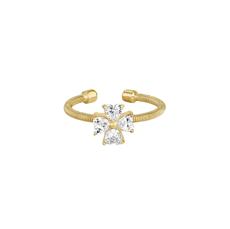 Rings Preservation Tips-Heart Shaped Simulated Diamonds Flexible Cable Ring