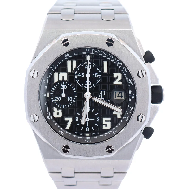 Watches For Rich Hues-Watches For Cool Hues-Audemars Piguet Royal Oak Offshore 42mm Black Dial Ref# 26020ST.OO.D001IN.01.A