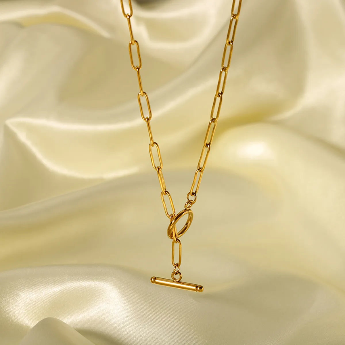 Best Fresh Necklaces-Nordic Style Basic Classic Style Geometric Stainless Steel Plating 18k Gold Plated Necklace