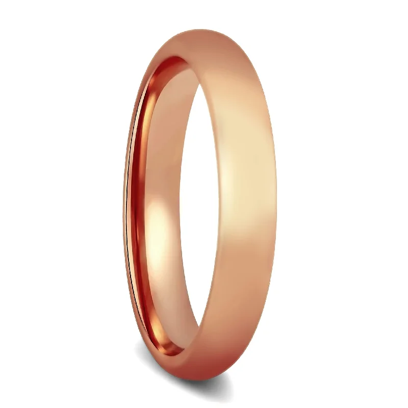 Best Snap Rings-Women's Rose Gold Tungsten Wedding Band