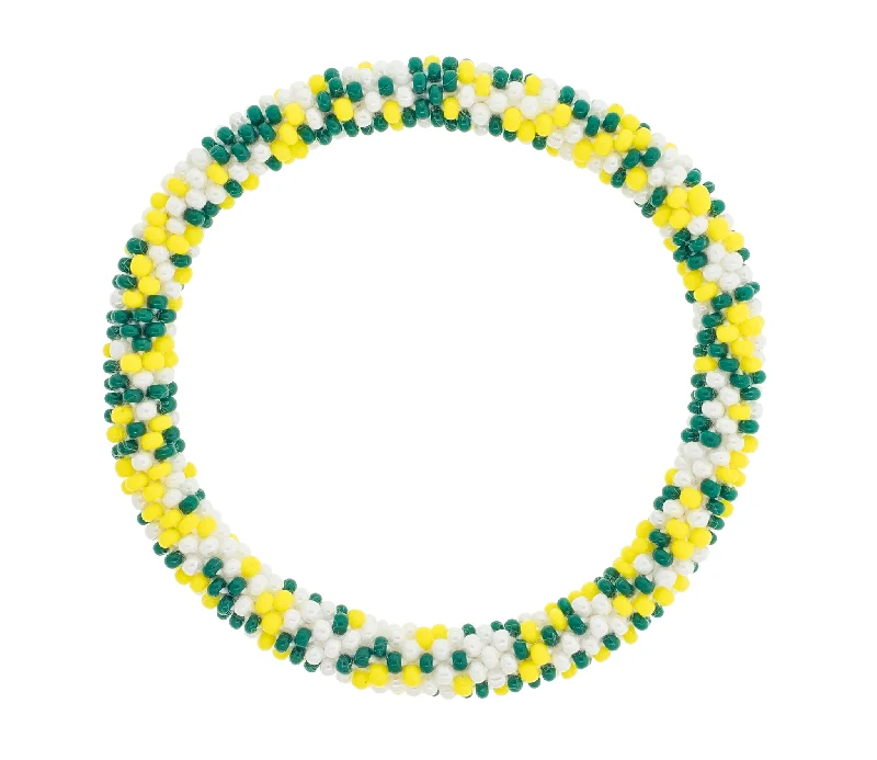 Bracelets For Dazzling Spark-Game Day Roll-On® Bracelet <br> Yellow & Green Speckled