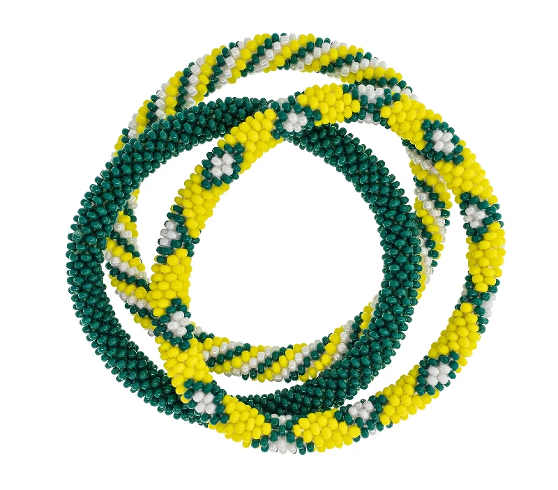 Bracelets For Growing Kids-Game Day Roll-On® Bracelets <br> Yellow and Green