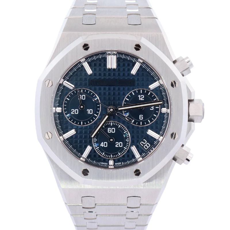 Bold Watches For Edge-Rugged Watches For Edge-Audemars Piguet Royal Oak 41mm Blue Dial Watch Ref# 26240ST.OO.1320ST.01