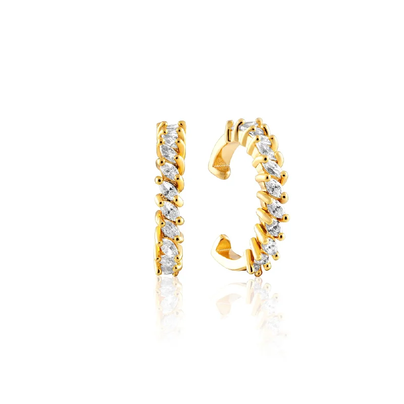 Earrings Wear Rules-Jagged Baguette Ear Cuff