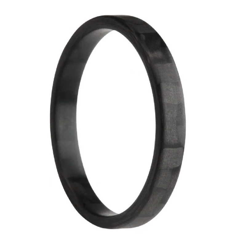 Rings For Parched Days-Extra Thin Carbon Fiber Wedding Band