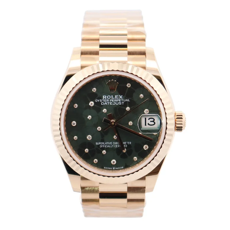 Watches For Deep Taste-Watches For Wide Preferences-Rolex Datejust 31mm Green Dial Watch Ref# 278278