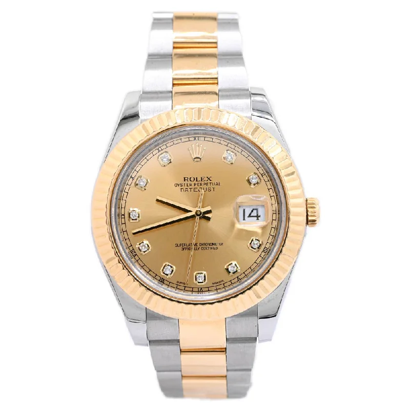 Watches Bargain Picks-Watches Value Deals-Rolex Datejust 41mm Champagne Dial Watch Ref# 116333