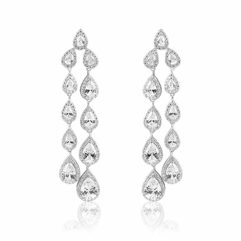 Earrings For Hush Looks-Carrington Cz Drop Earring