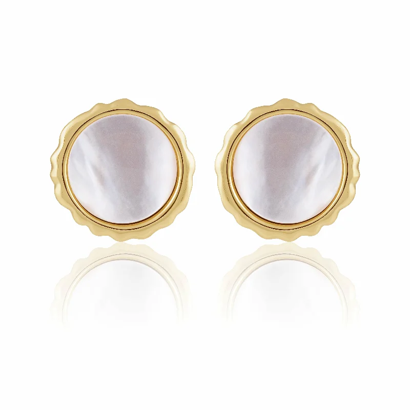 Best Hush Earrings-Gwen Mother of Pearl Stud