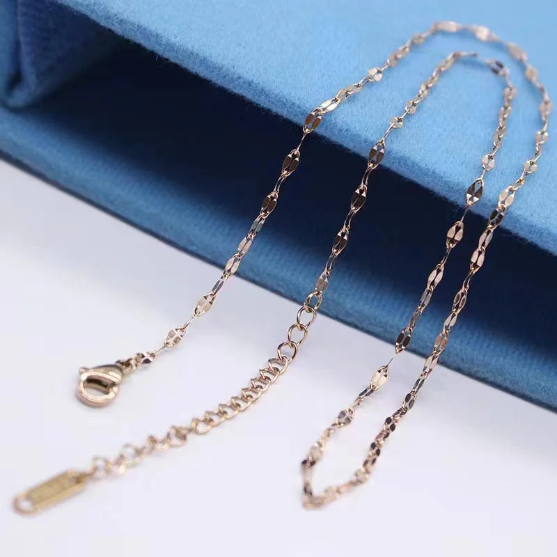 001 Lip Chain-Rose Gold