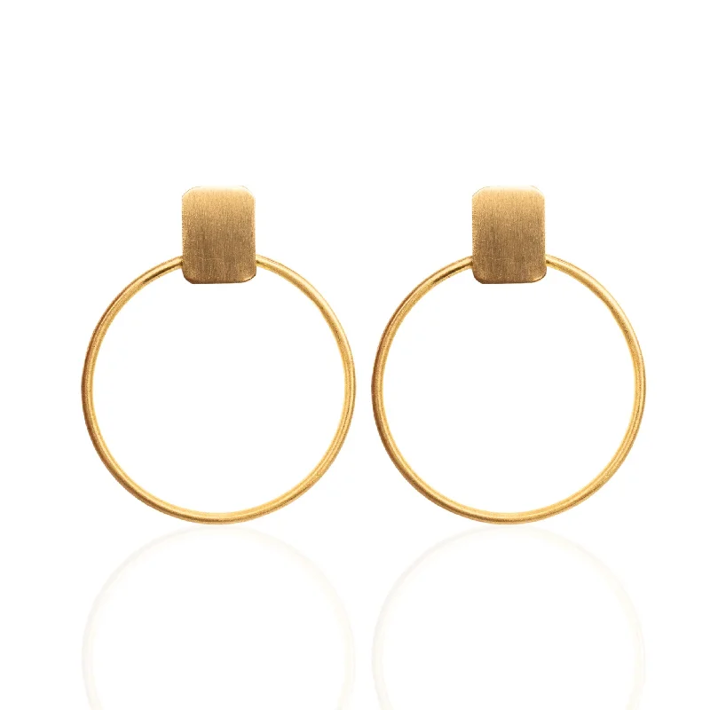 Fresh Earrings For Now-Hannah Hoops - Gold