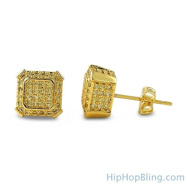 Great Earrings For Luxe Nights-Ballers Lemonade Hip Hop CZ Earrings