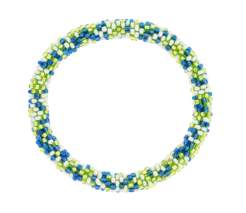 Bracelets For Lone Gleam-Game Day Roll-On® Bracelet <br> Blue & Green Speckled