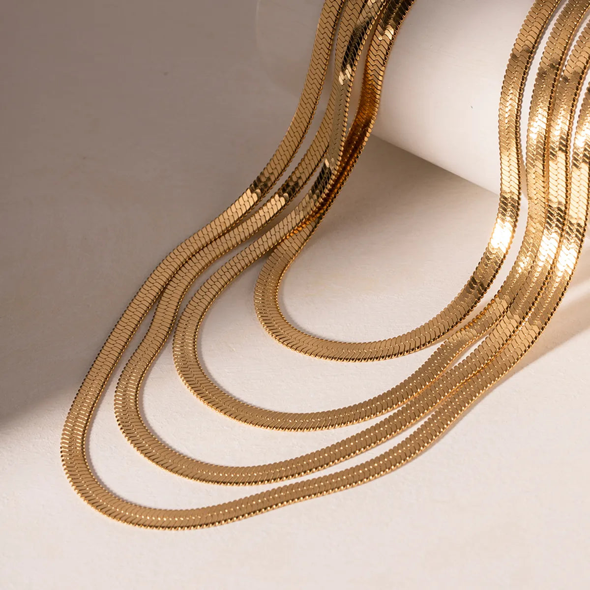 Low Craft Necklaces-Ig Style Solid Color Stainless Steel Plating 18k Gold Plated Necklace