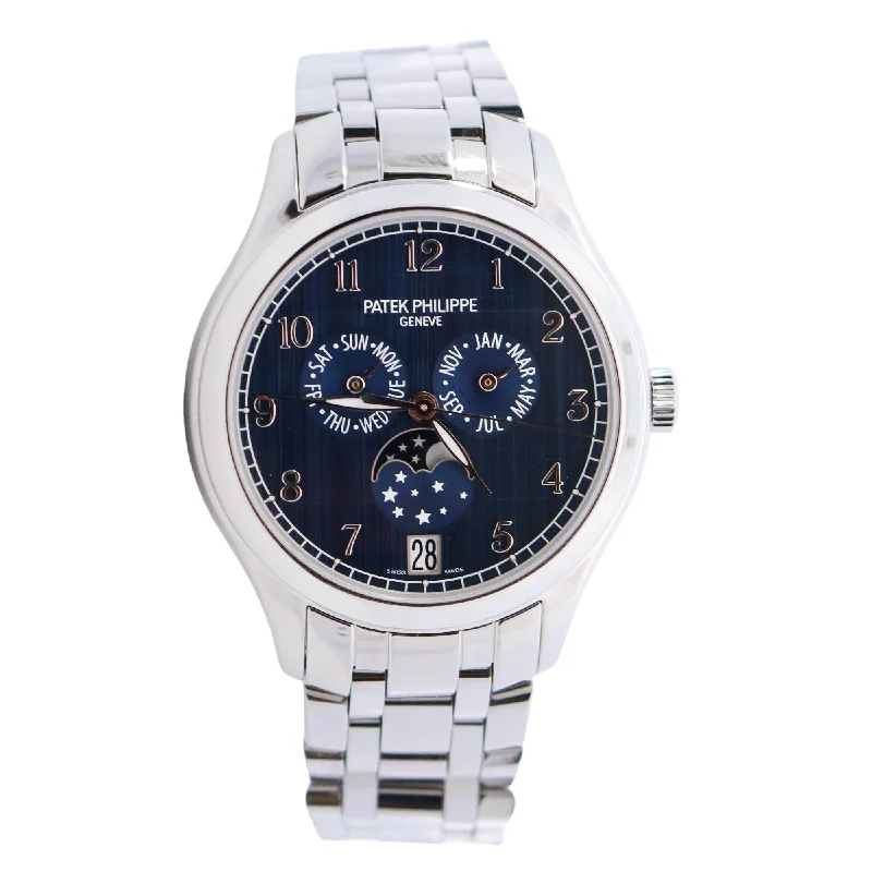 Watches For Sunny Glow-Watches For Sunny Outings-Patek Philippe Complications 38mm Blue Dial Watch Ref# 4947/1A-001