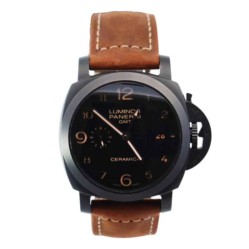 Watches For Gown Glow-Watches For Dressy Nights-Panerai Luminor 44mm Black Dial Watch Ref# PAM00441