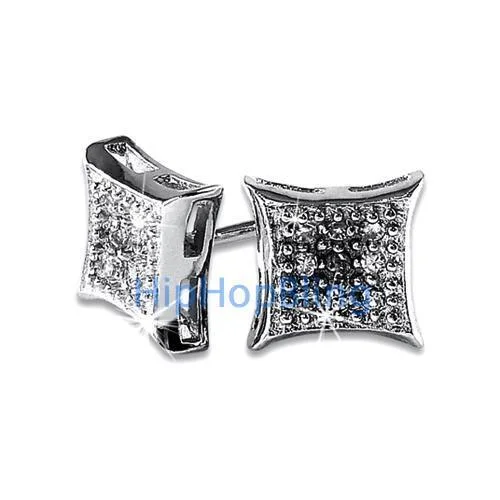 Earrings For Dim Hours-Kite Small CZ Micro Pave Earrings .925 Silver