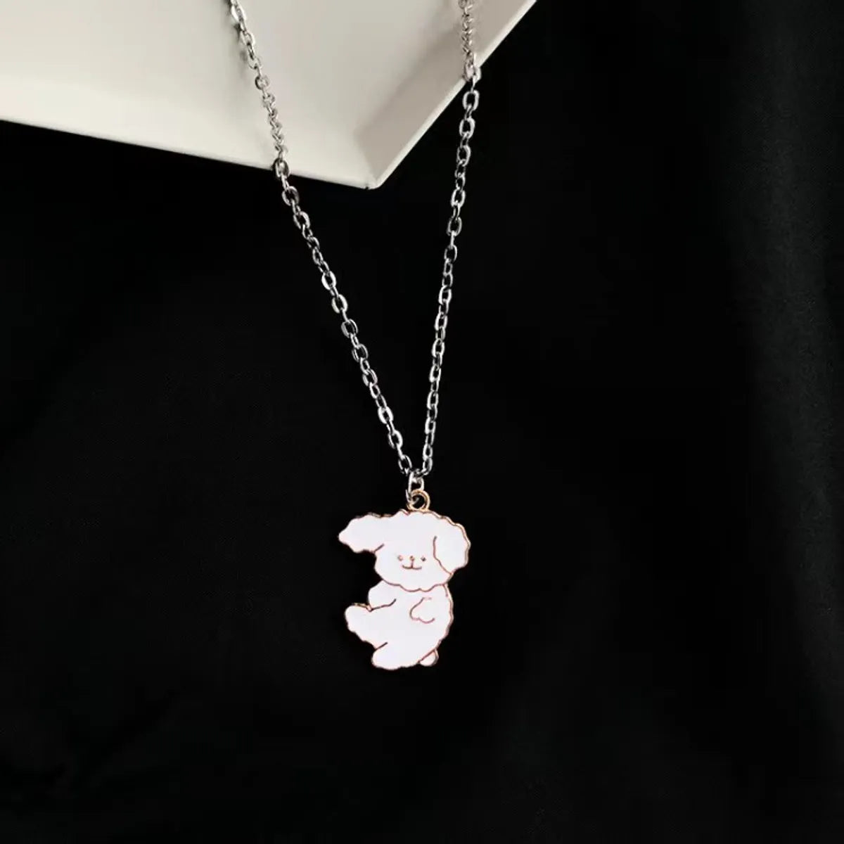 Necklaces Gem Choices-Cute Dog Alloy Unisex Pendant Necklace