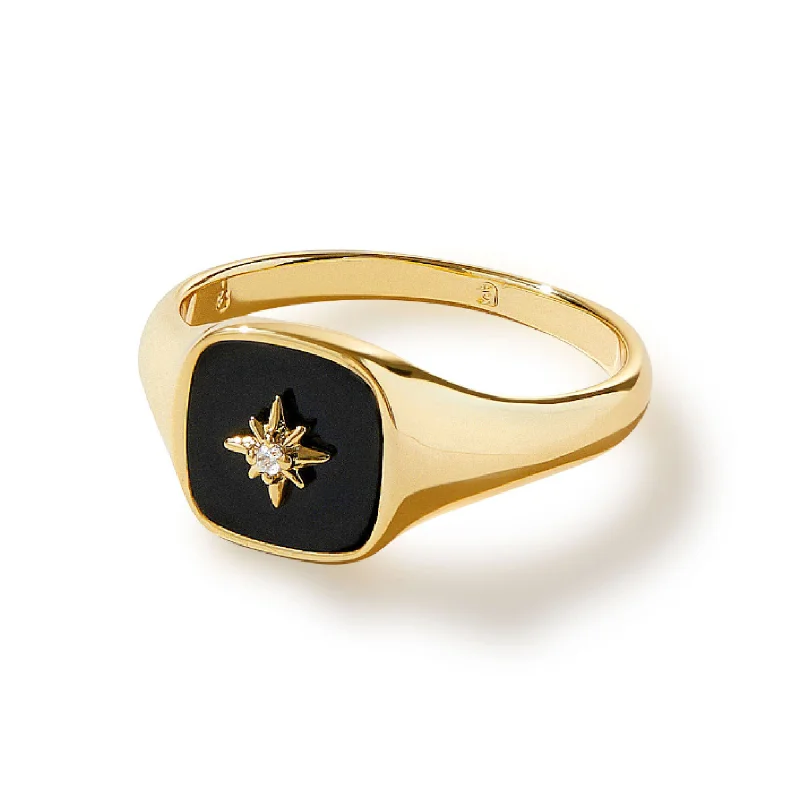 Rings For Relentless Use-Amara Gold Signet Ring