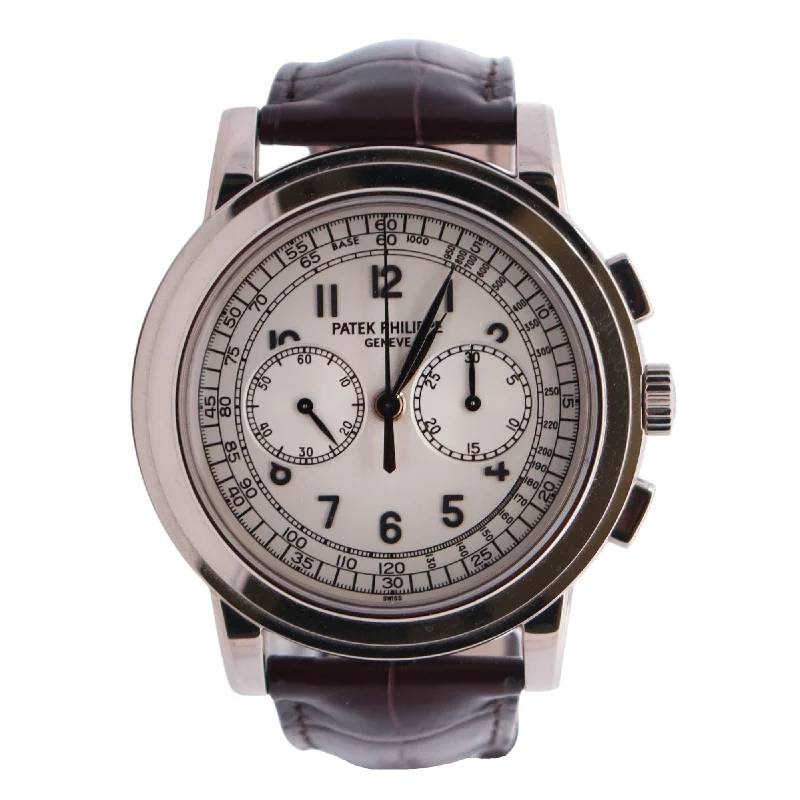 Watches Rate Guide-Watches Price Tips-Patek Philippe Chronograph 42mm White Dial Watch Ref# 5070G-001