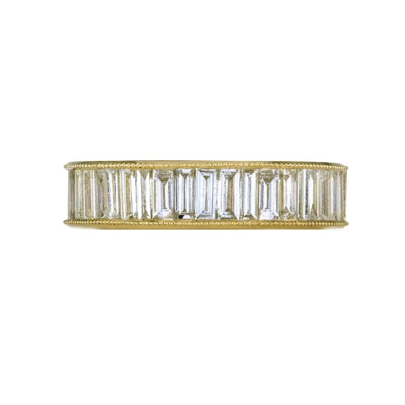 Rings For Bold Sets-Heritage White Diamond Band