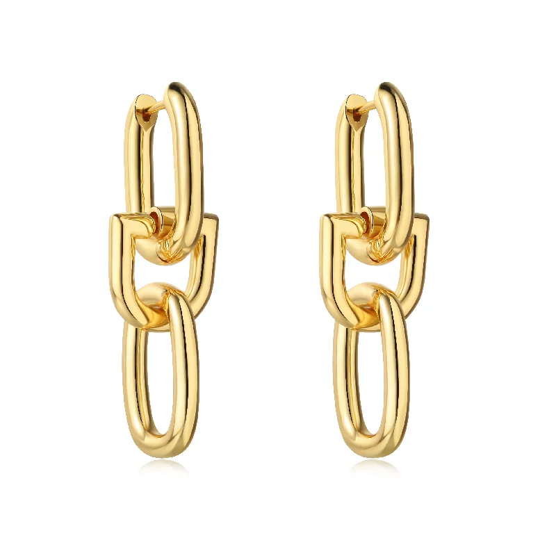 Earrings For Flat Lobes-Camila Link Earring