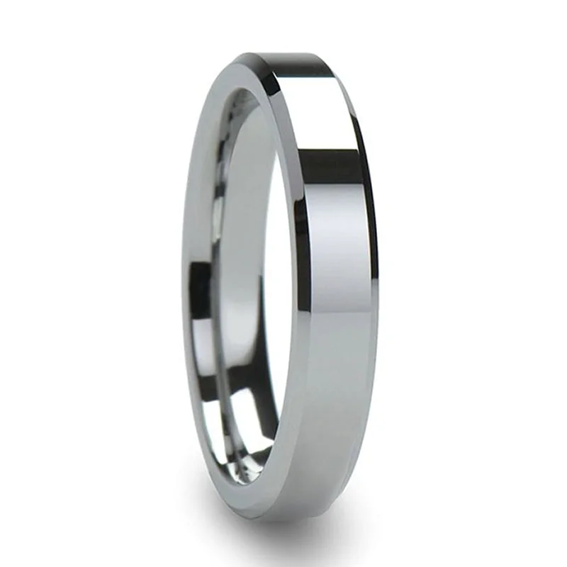 Elite Rings For Memorable Moments-Classic Tungsten Women's Wedding Band