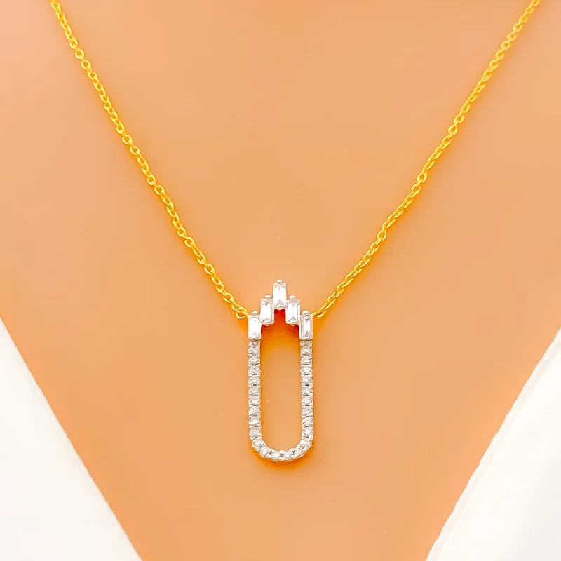 Necklaces Pick Advice-Delicate Delightful Diamond + 18k Gold Necklace Set