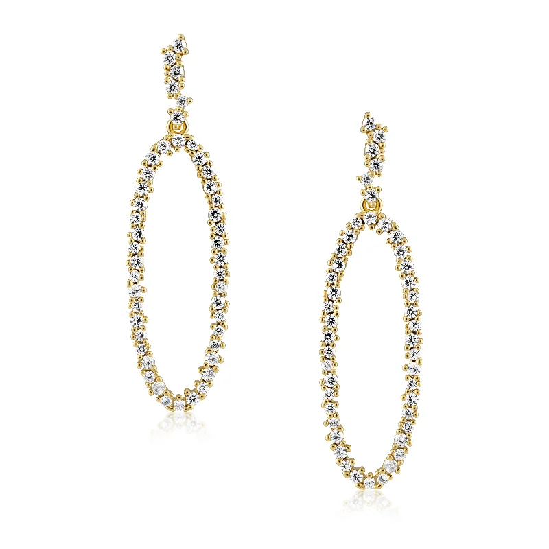 Earrings For Wide Studs-Cheyanne Pave Earrings