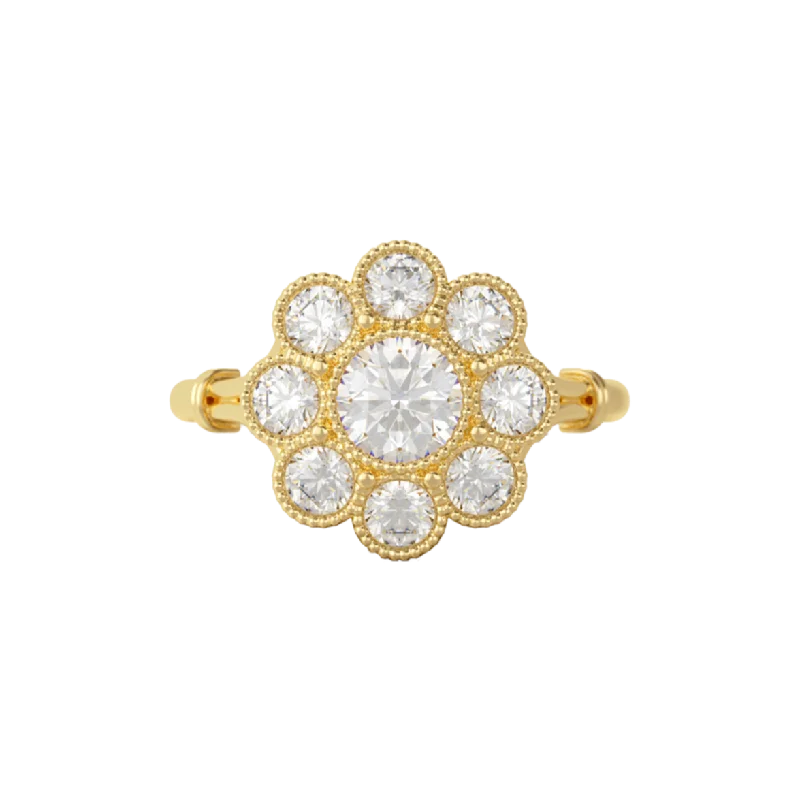 Rings For Slender Joints-Daisy Cluster Ring