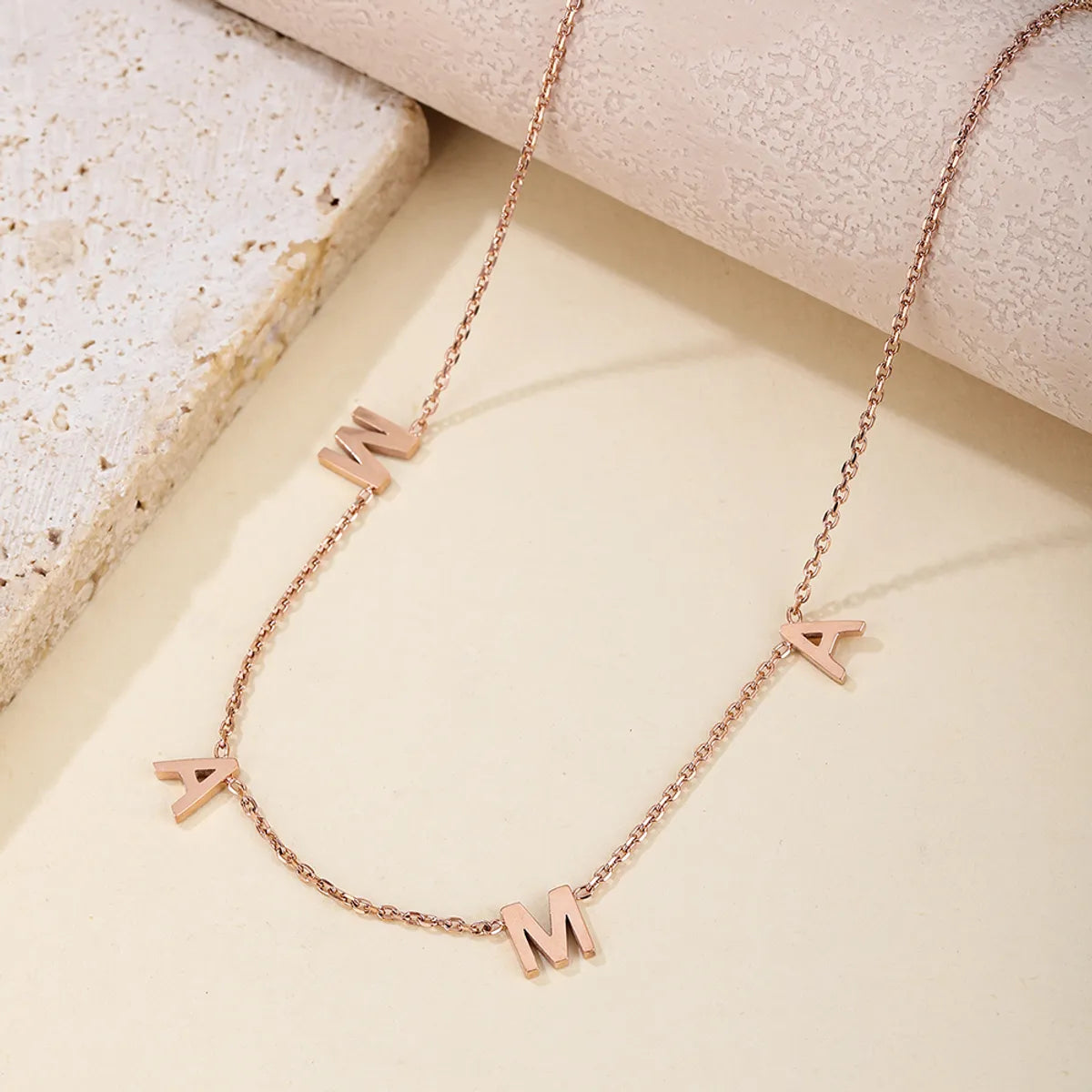 Necklaces For Big Days-Ig Style Simple Style Letter Stainless Steel Titanium Steel Polishing Plating 18k Gold Plated Gold Plated Necklace